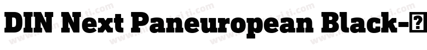 DIN Next Paneuropean Black字体转换